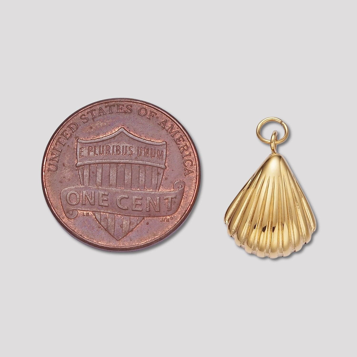 Launch Promo: 14K Gold PVD Stainless Steel Ocean Seashell Mini Charm | Sold Each
