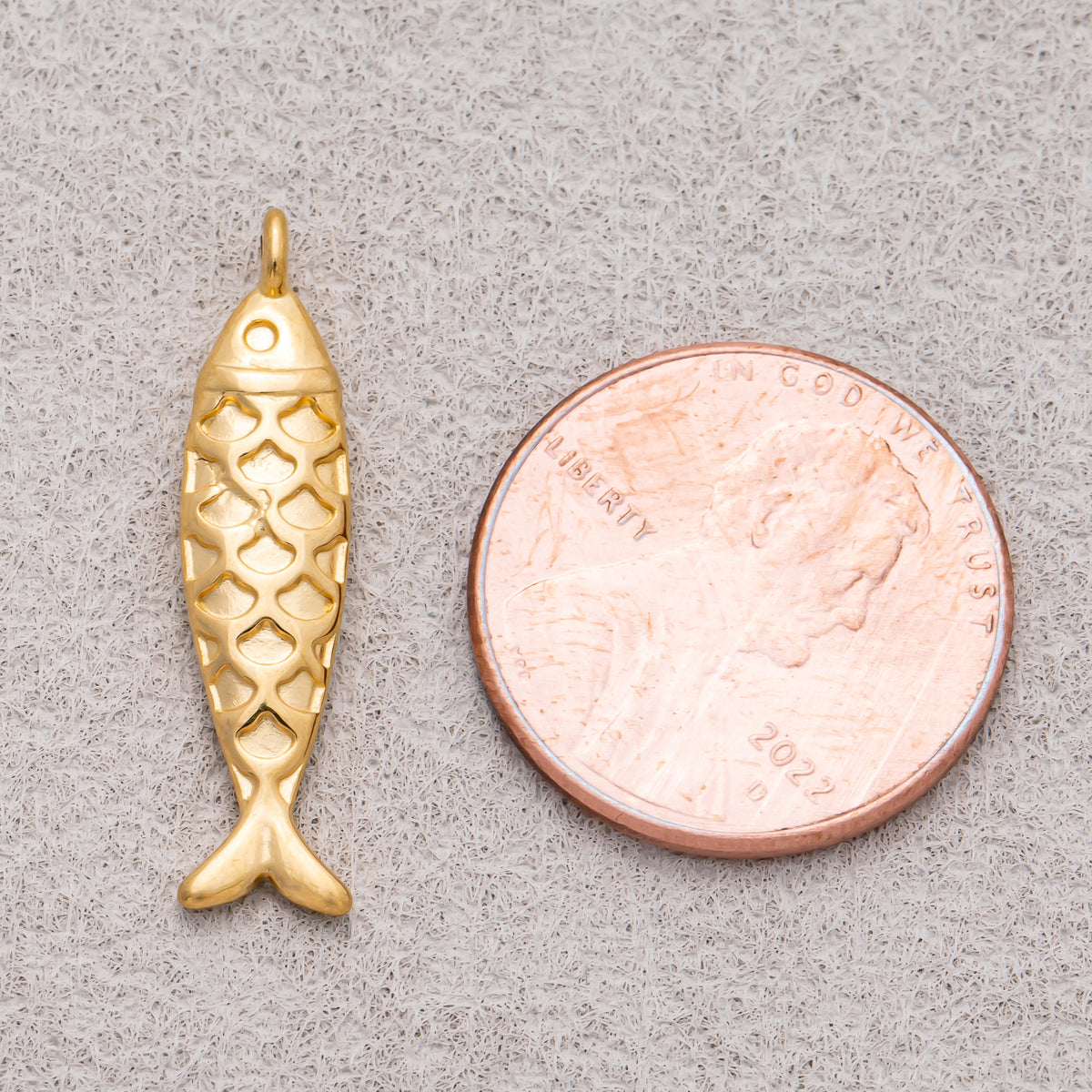 Gold PVD Stainless Steel Fish Ocean Animal Pendant