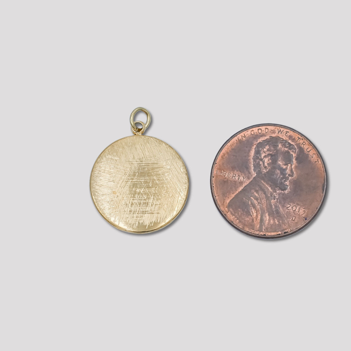 Launch Promo: 24K Gold PVD Stainless Steel Brushed Gold Circular Disk Charm | Sold Each