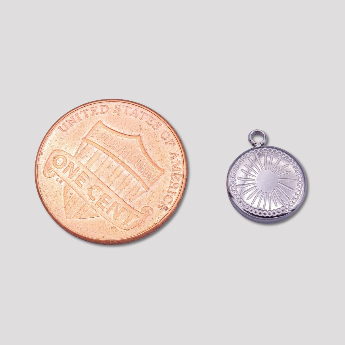 Launch Promo: 24K Gold PVD Stainless Steel Celestial Sunflower Medallion Charm | Sold Each